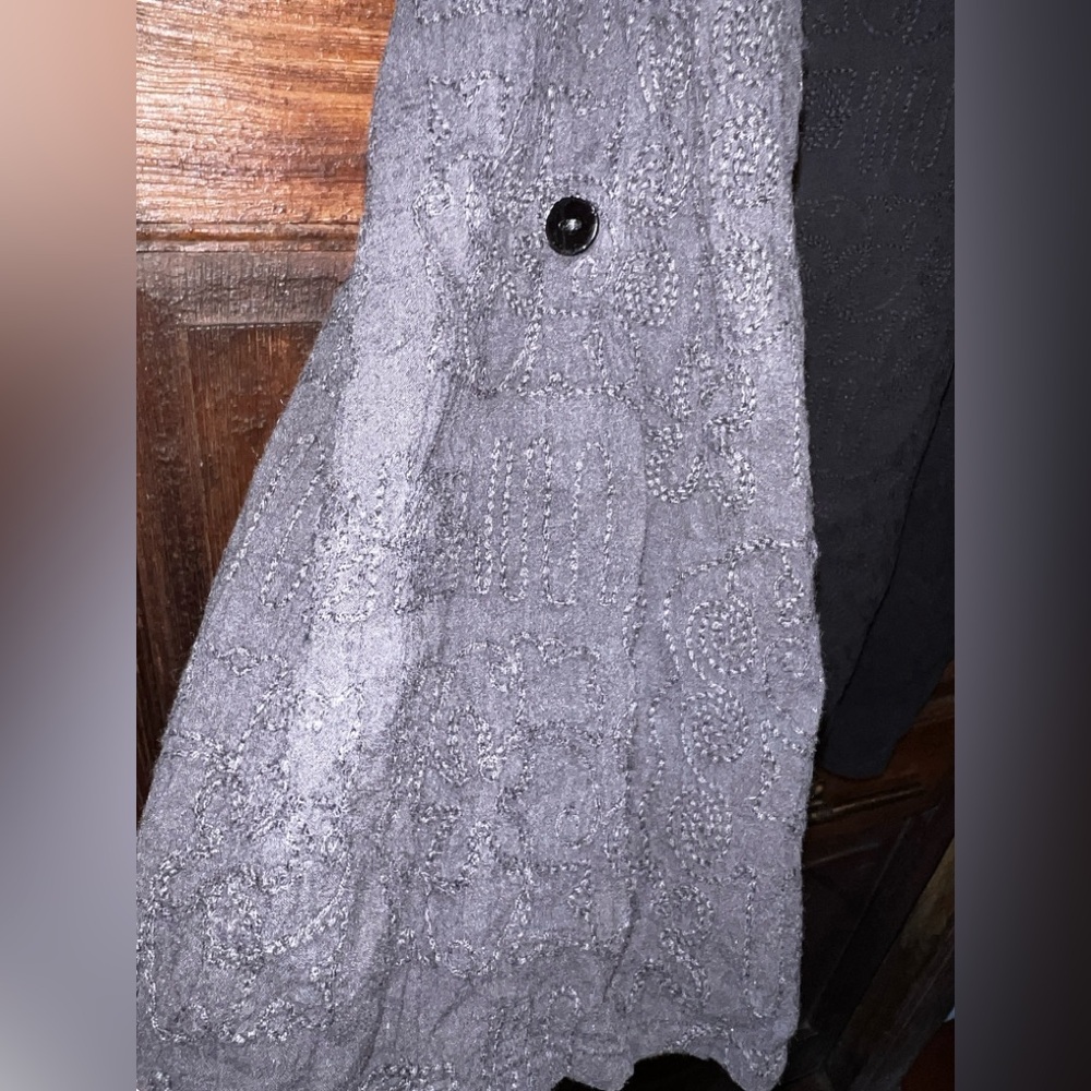 Focus Casual Life Button Front Tunic Gauze Shirt Size XL Embroidered Cotton - Picture 7 of 13